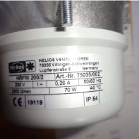 Helios離心式管道風機KVW 200/4/40/20的應用參數