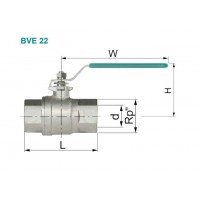 InterApp金屬二通閥門BVE23球閥不銹鋼BVH22兩件式閥體