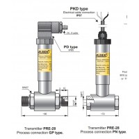 aplisens差壓變送器過載總靜壓413巴PRE-28測(cè)量氣體蒸汽