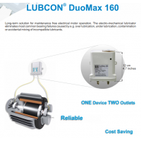 LUBCON DuoMax 160 堅固耐用的雙點潤滑裝置，用于電機的長期潤滑